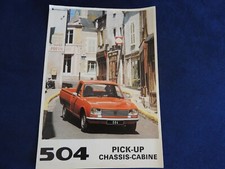 catalogue depliant peugeot 504 pick-up   1981