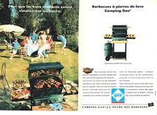 Publicité Advertising  068  1993   camping Gaz  barbecue gril  pierre lave (2pag