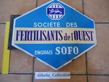 PLAQUE EMAILLée ** FERTILISANTS OUEST ENGRAIS SOFO ** AGRICOLE FERME LION EAS