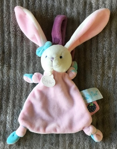 Doudou lapin rose bleu - doudou,