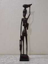 Femme Enceinte Avec Enfant Art Tribal Afrique Sculpture Vintage 42,5 Cm