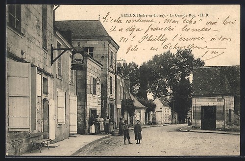 Cpa gizeux grande - gizeux,, avec