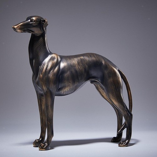 Statue chien lévrier en - de,