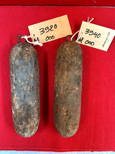 paire de poids horloge comtoise, horlogerie, réf 000 - couilles de pape