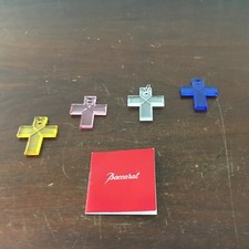 4 Colliers croix en cristal de