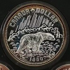 1 DOLLAR ARGENT CANADA 1980