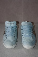 DOLCE & GABBANA Baskets Cuir bleu ciel CA0388 T 9/43 BE