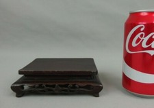 Antique Chinese Rectangular Carved Wood Display Stand Base For Vase Or Others n2