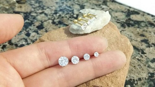 16g triple cartilage earrings
