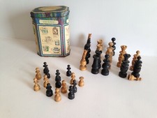 Anciens Pions pièces Jeu d'échecs en buis  mai10b