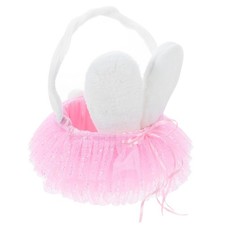  Panier de pâques avec poignée, Adorable panier à fleurs de lapin, panier de