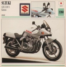 Fiche Moto SUZUKI GSX 1100S Katana  1980 JAPON