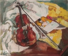  Nature morte Un Violon Sur La