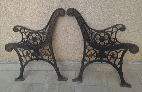 Paire pieds banc - de,