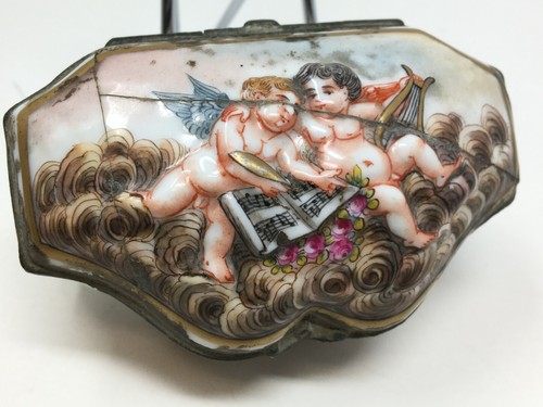 Boite porcelaine peinte - boite,
