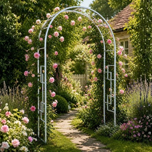 Arc rose galvanisé massif - de,