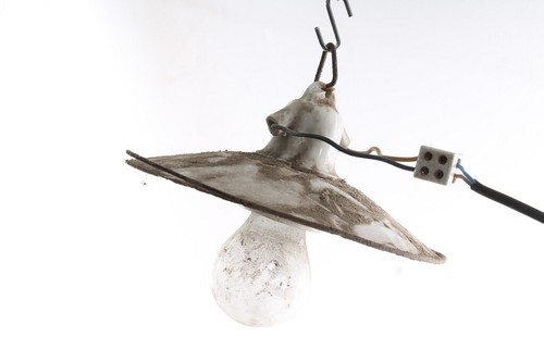 Ancienne émaille lampe - ancienne, art