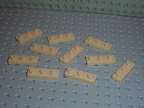 Plaques plates lego tan 1x3 - lego,