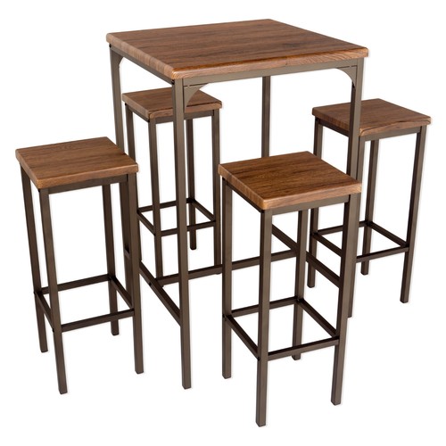 Ensemble table bar carrée - ensemble,