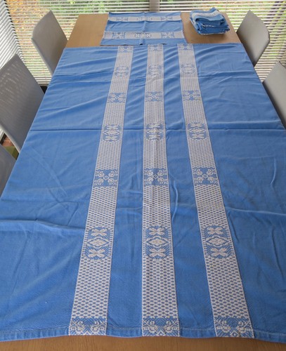 Nappe serviettes bleu - serviettes, à
