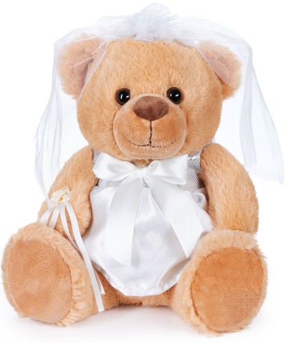 Mariée ours peluche cm - 25,