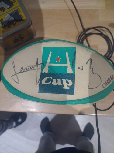 Ballon rugby asm - rugby, signé