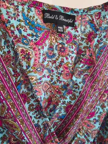 Robe look soie - , boho