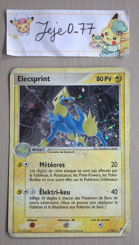 Carte pokémon elecsprint - carte,