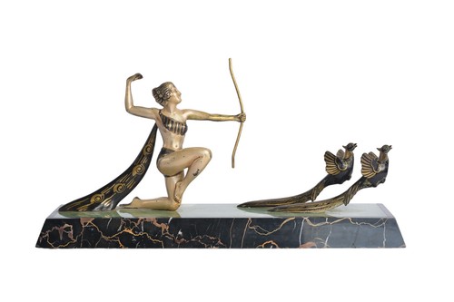 Art deco sculpture marble - art,