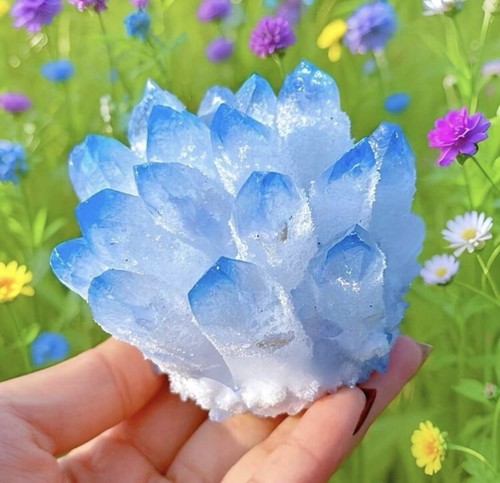Cluster quartz bleu - de,