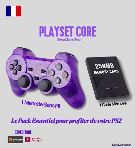 Manette ps2 sans - +, carte