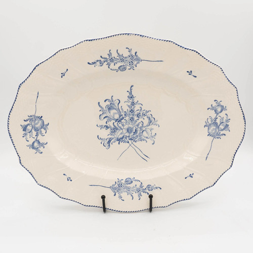 Ancien plat service bleu - plat,