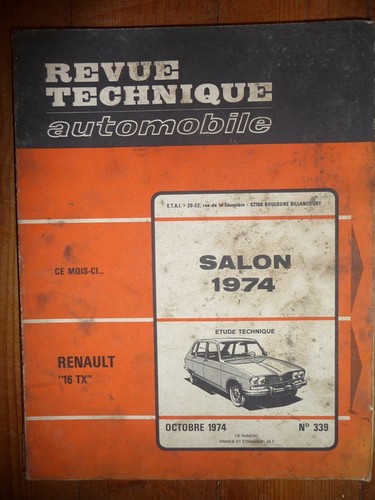 R16 revue technique renault - r16,