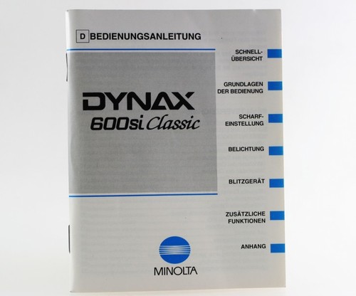 Minolta dynax 600si - dynax, 600