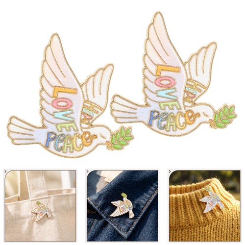 Broches colombe blanche avec - broches,