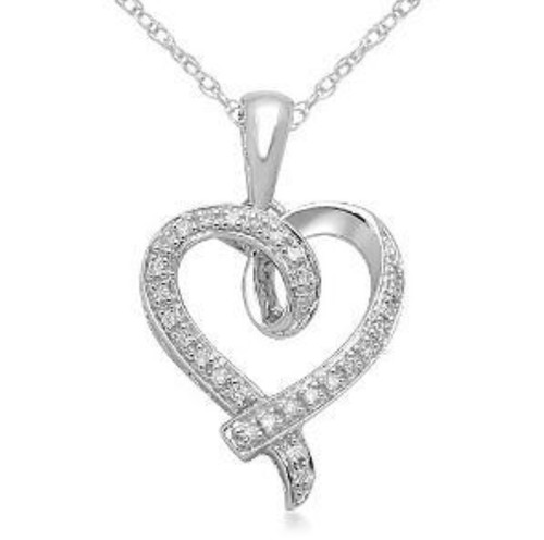 10k white gold heart - 10k,