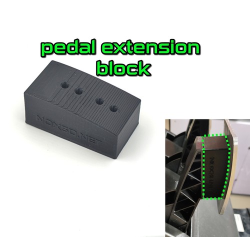 Extension block pedal - extension, brake