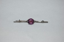Magnifique Broche  AMETHYSTE Ancienne Art Déco poinçon cygne