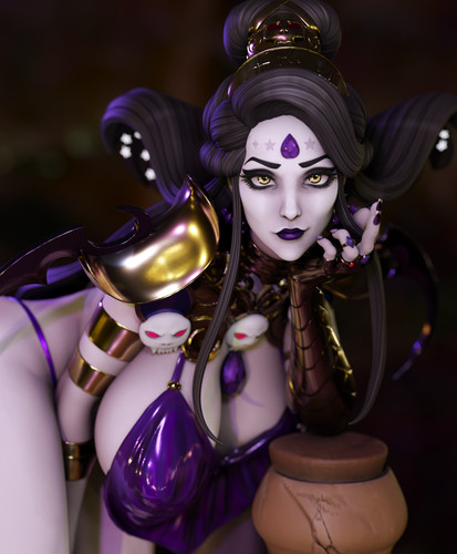 Figurine résine sexy witch - figurine,