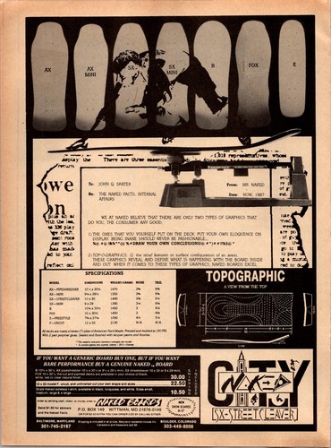1988 naked boards print - 1988,