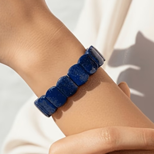 Bracelet perles lapis - bracelet,