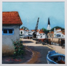 Pastel paysage Île de Ré -