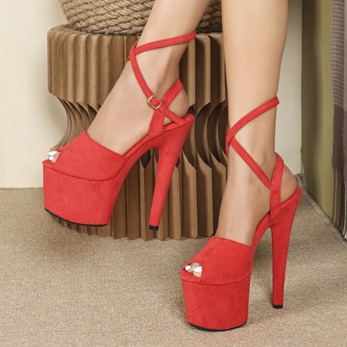 Sandales femme rouge - sandales, feu