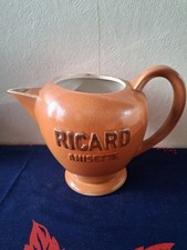 Ancien pichet RICARD ANISETTE en grès - vintage - aspect satiné