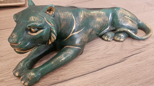 Statue panthère verte - , en