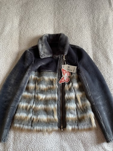 Veste réversible peau - , lainée