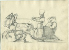 Ecole Russe - Chevaux tirant