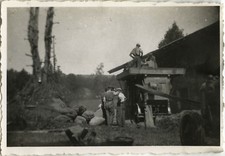 PHOTO ANCIENNE - VINTAGE SNAPSHOT - AGRICULTURE MACHINE BATTEUSE PAYSAN - FARM