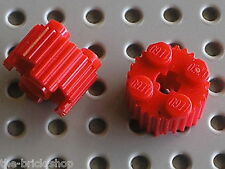 2 x LEGO Red Brick Round with