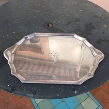 Plateau métal argenté art